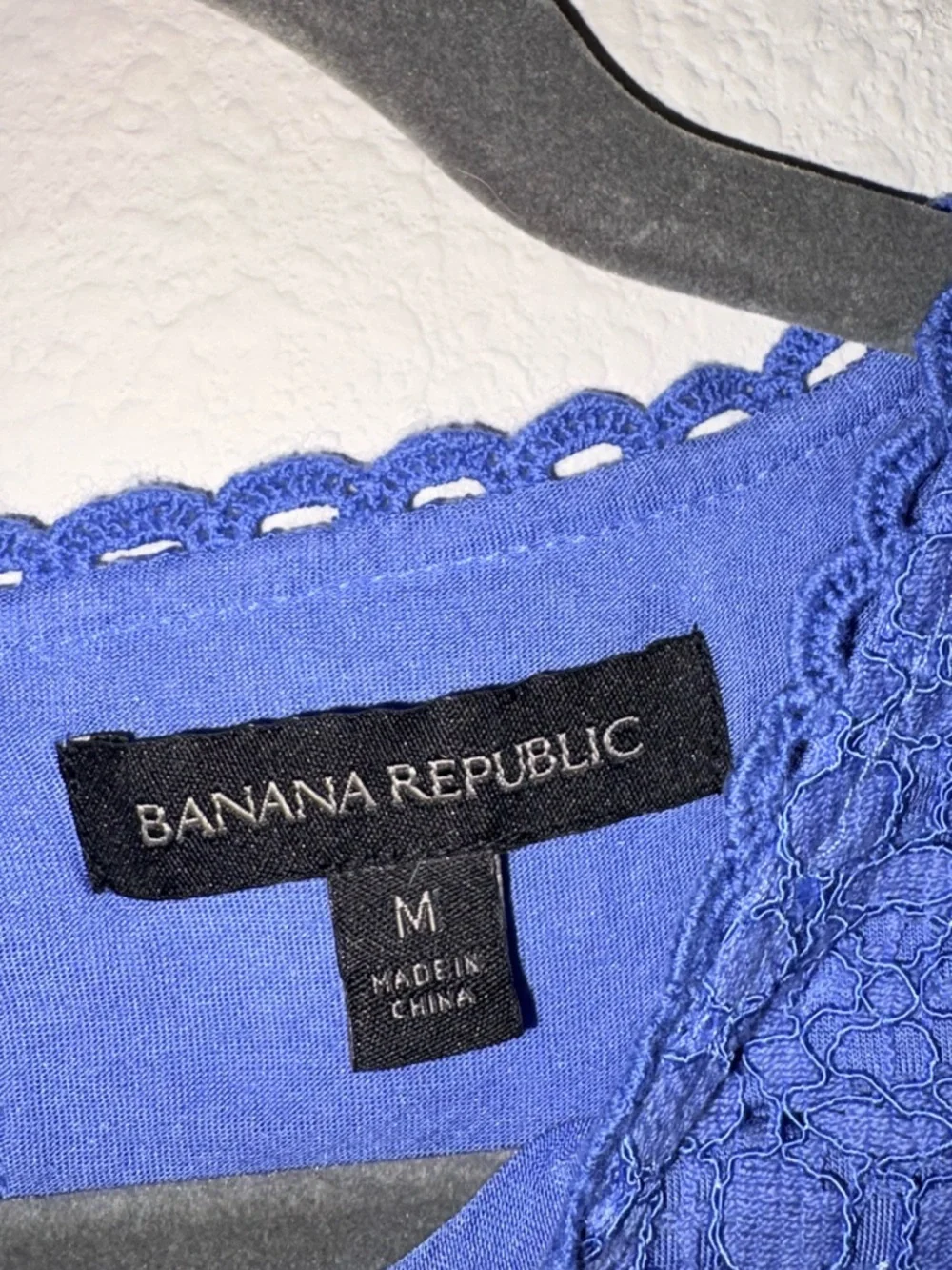 Banana Republic Cornflower Blue Lace Long-Sleeve Top - Picture 3 of 6